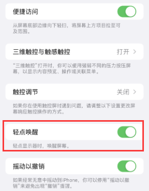 永丰苹果授权维修站分享iPhone轻点无法唤醒怎么办 